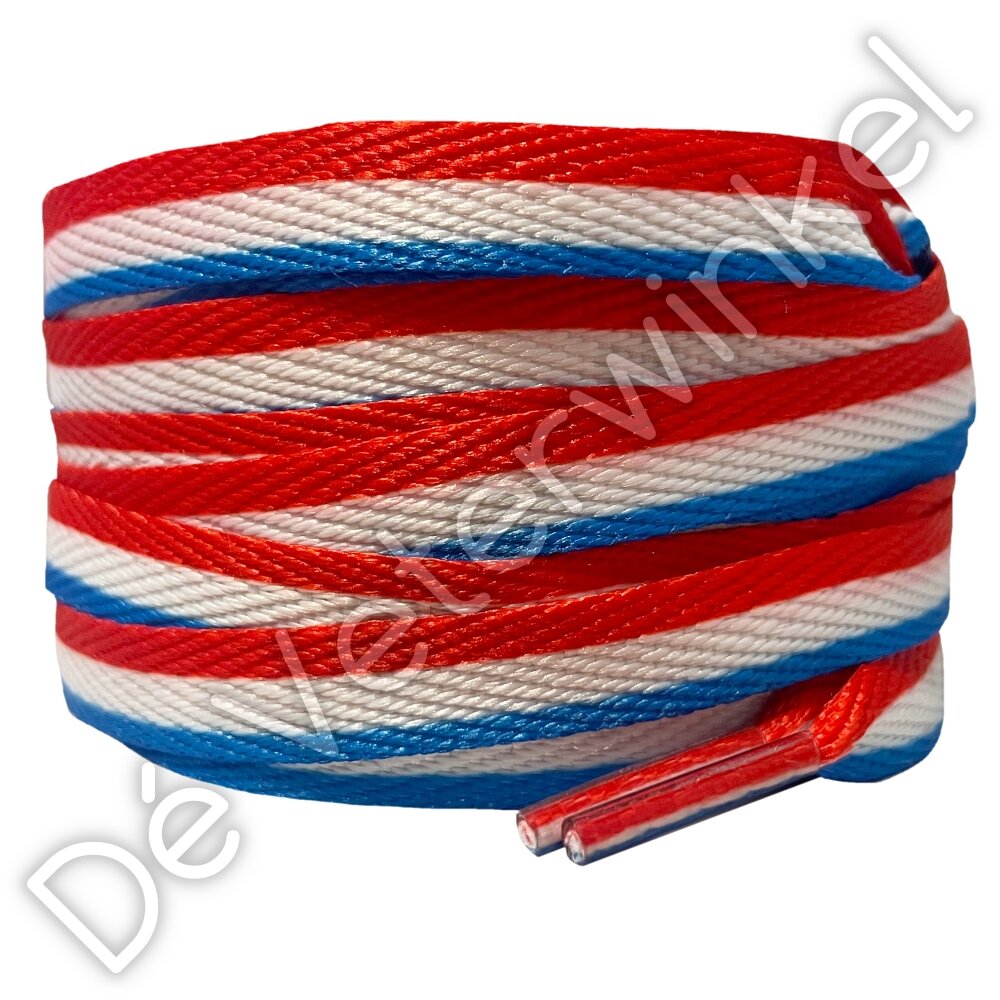 Printed lace 8mm Dutch Flag 120cm