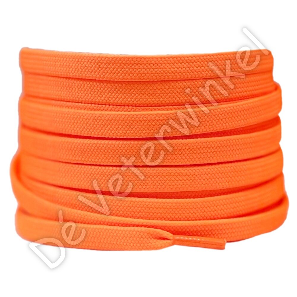 Flat 8mm polyester Neon Orange
