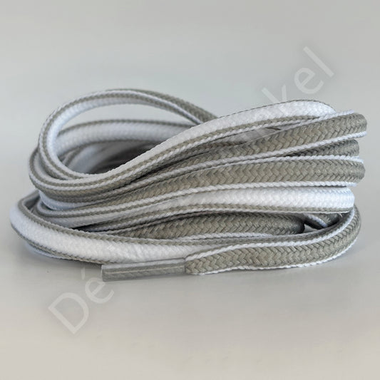 Ovale veter 5mm Two-Tone Grijs/Wit
