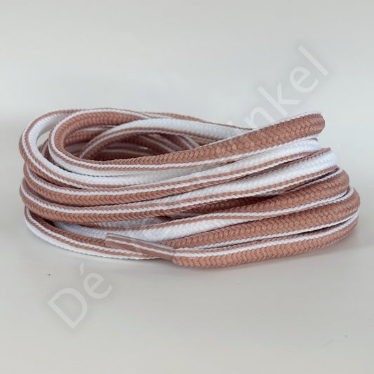 Ovale veter 5mm Two-Tone TaupeRoze/Wit