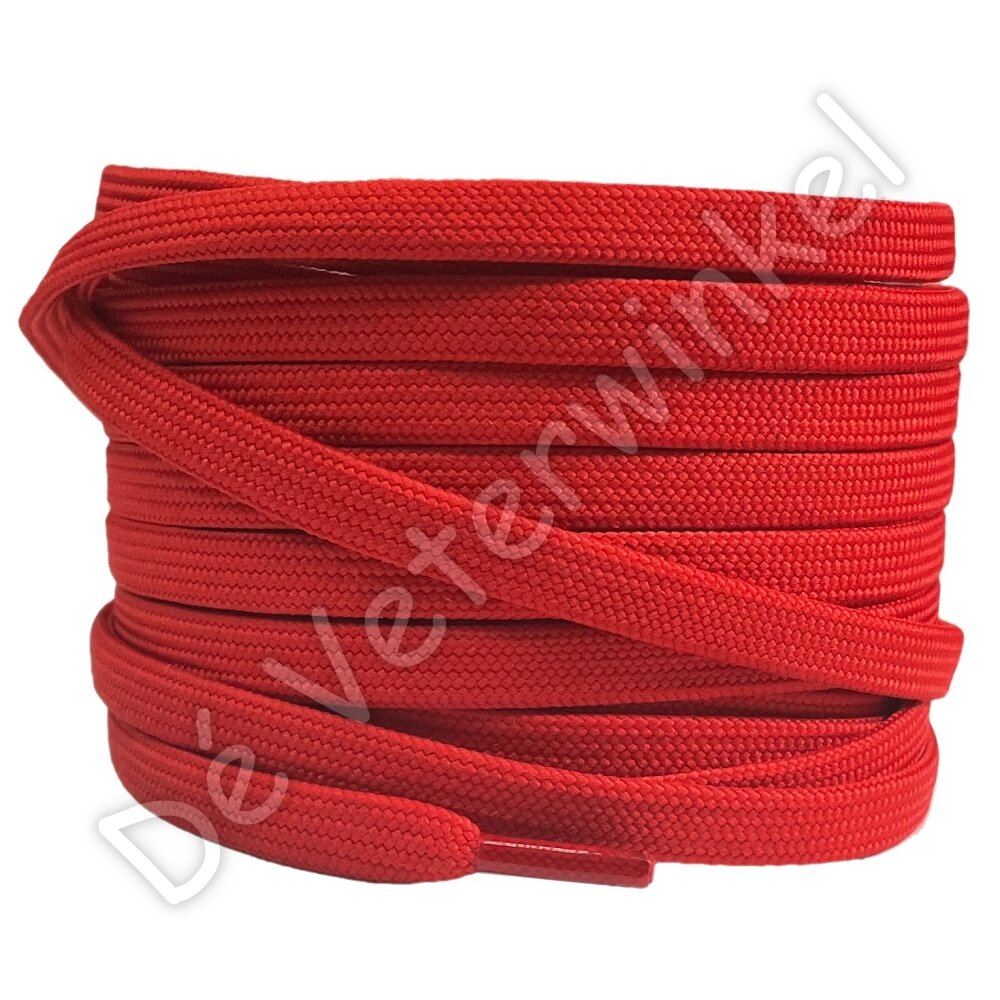 Flat 8mm polyester Red