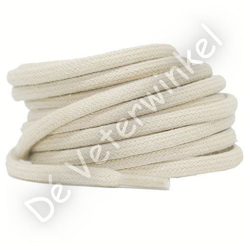 Round 5mm cotton Cream