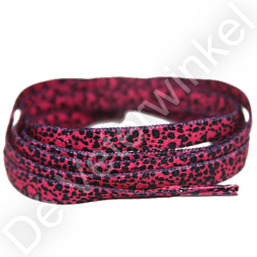 Printed lace 6mm Pink/Black spots