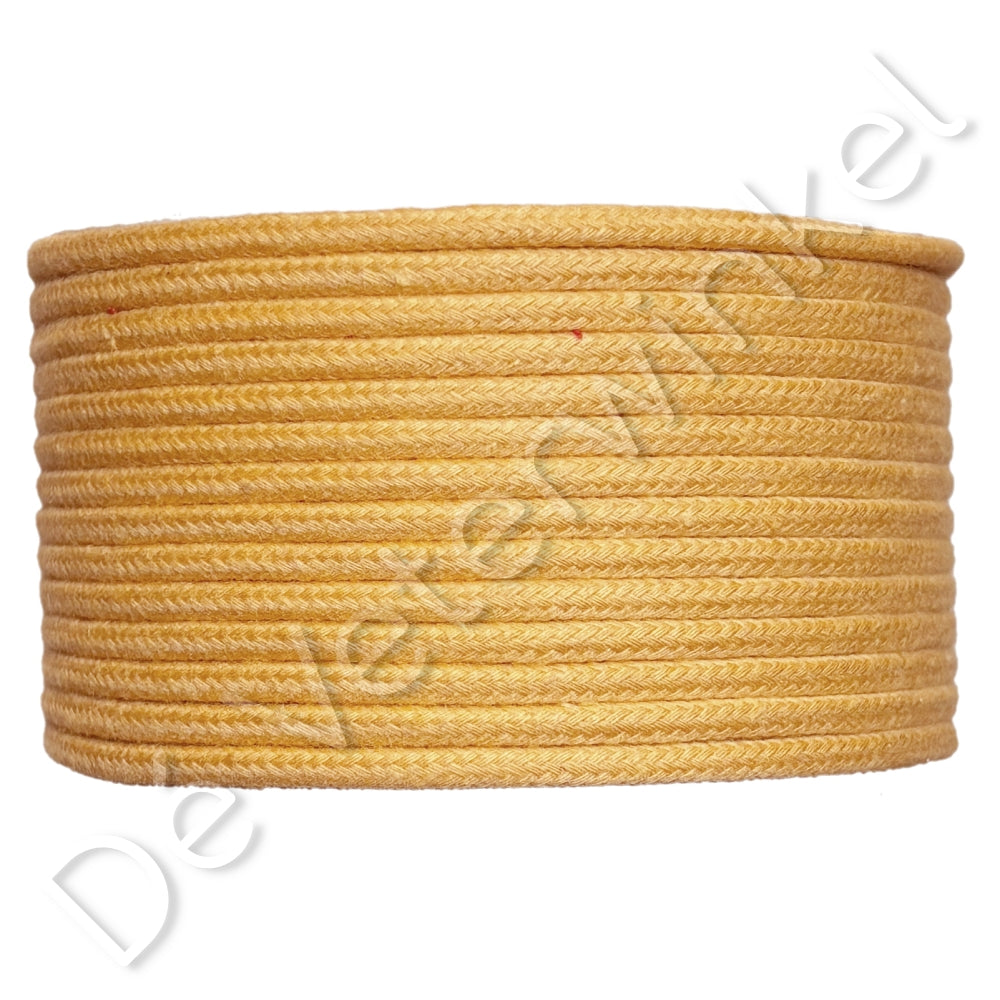 Cordlace 3mm cotton Saffron Yellow