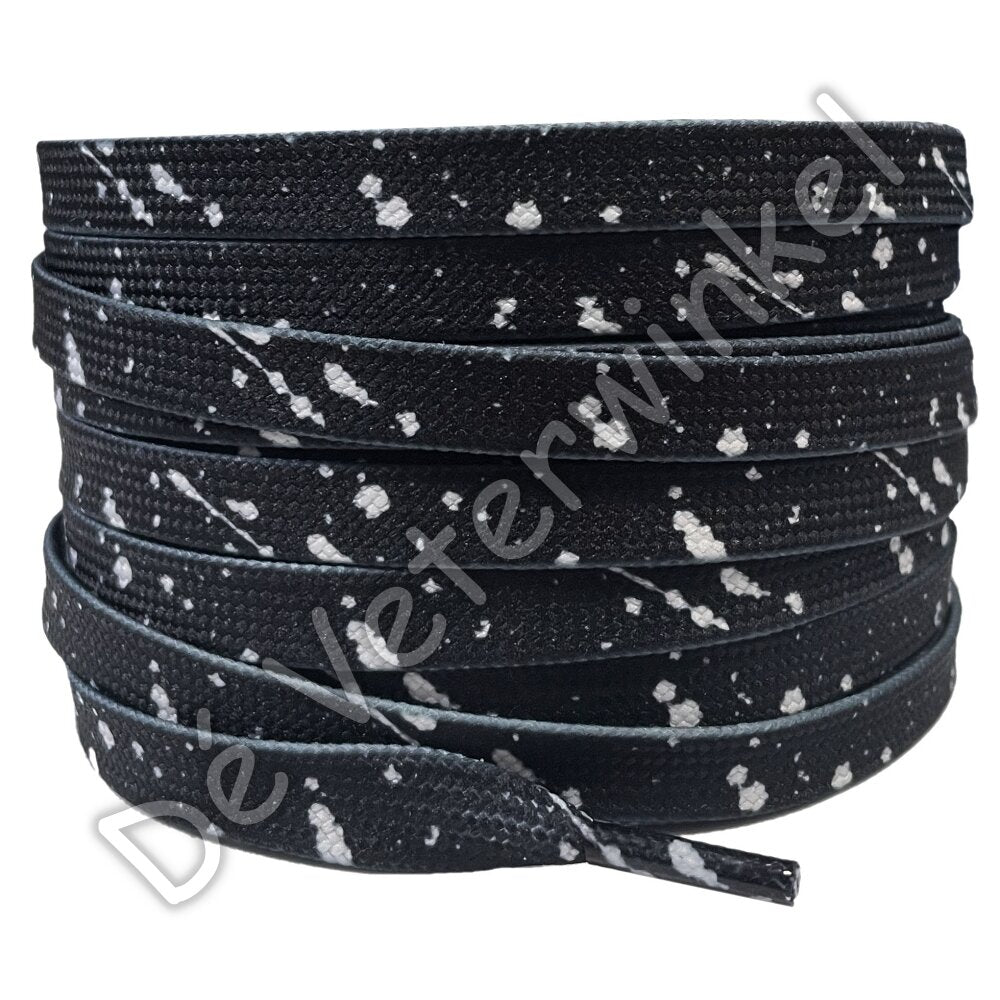Printed lace 8mm Splash Black