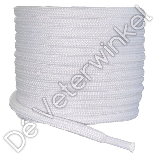 Rond 6mm(!) polyester Wit