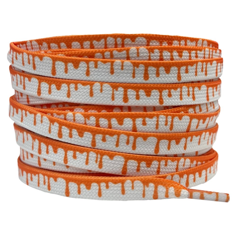 Paint Drops 8mm White/Orange