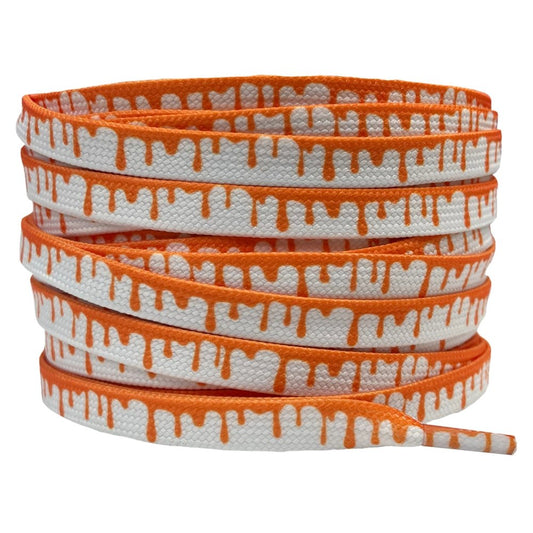 Paint Drops 8mm White/Orange