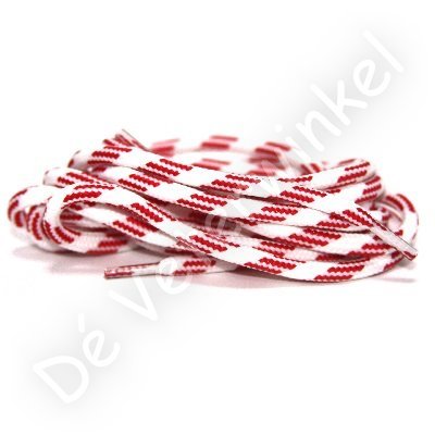 Outdoor lace 5mm White/Red 120cm