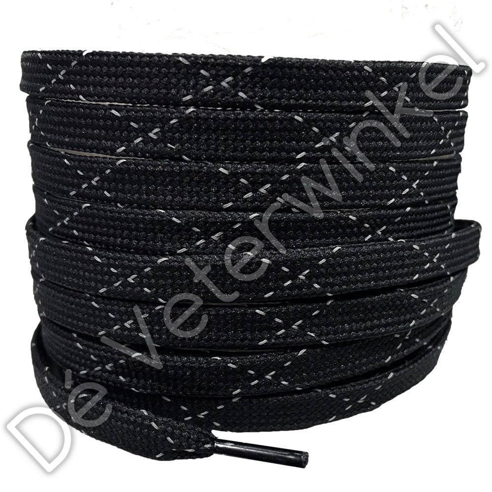 Flat 8mm polyester REFLECTION Black