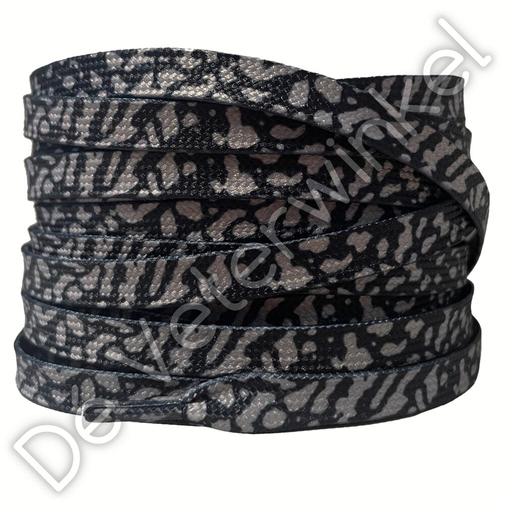 Printed lace 8mm Black marble