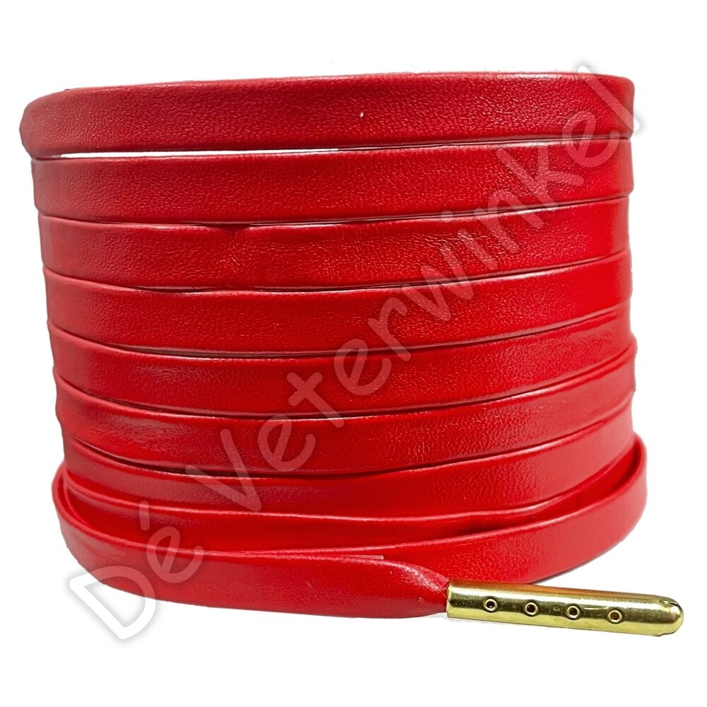 Luxe leren veter Rood 120cm