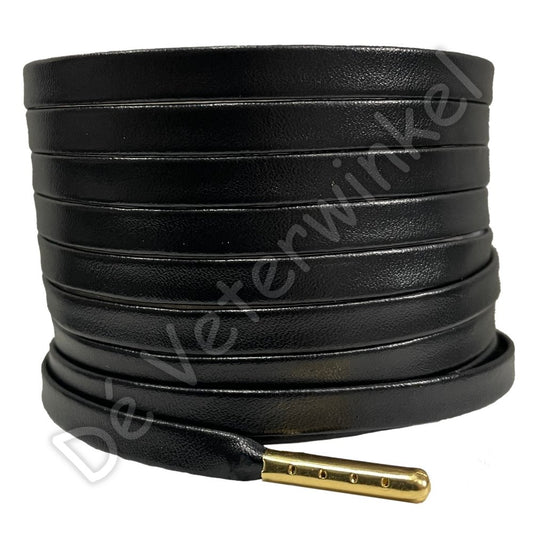 Luxury leather lace Black 120cm