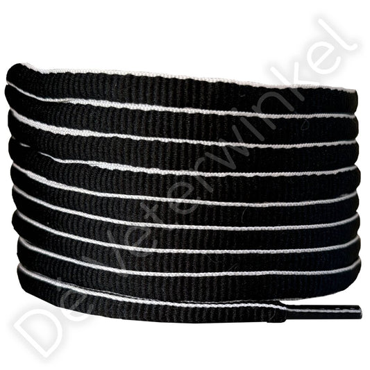 Ovaal sportveter 6mm Zwart/Wit